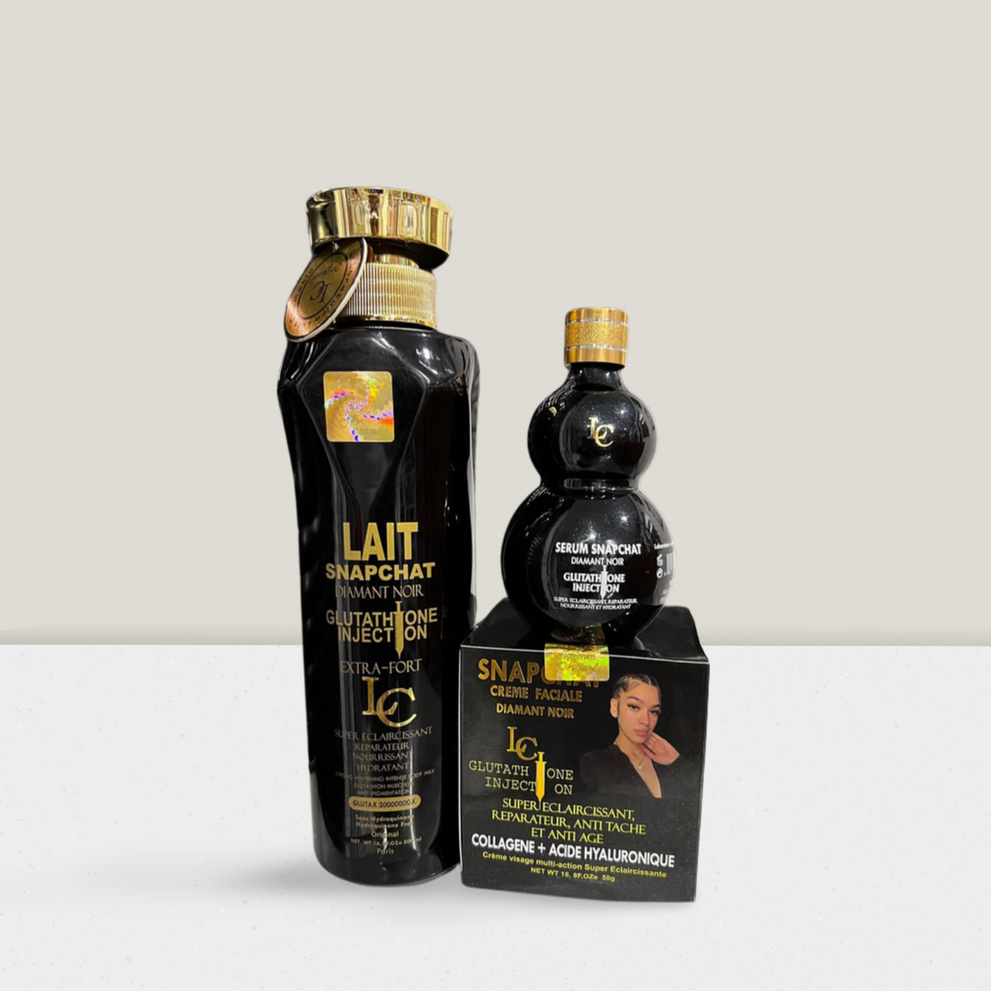 Gamme Snapchat Lait Huile et Crème Visage