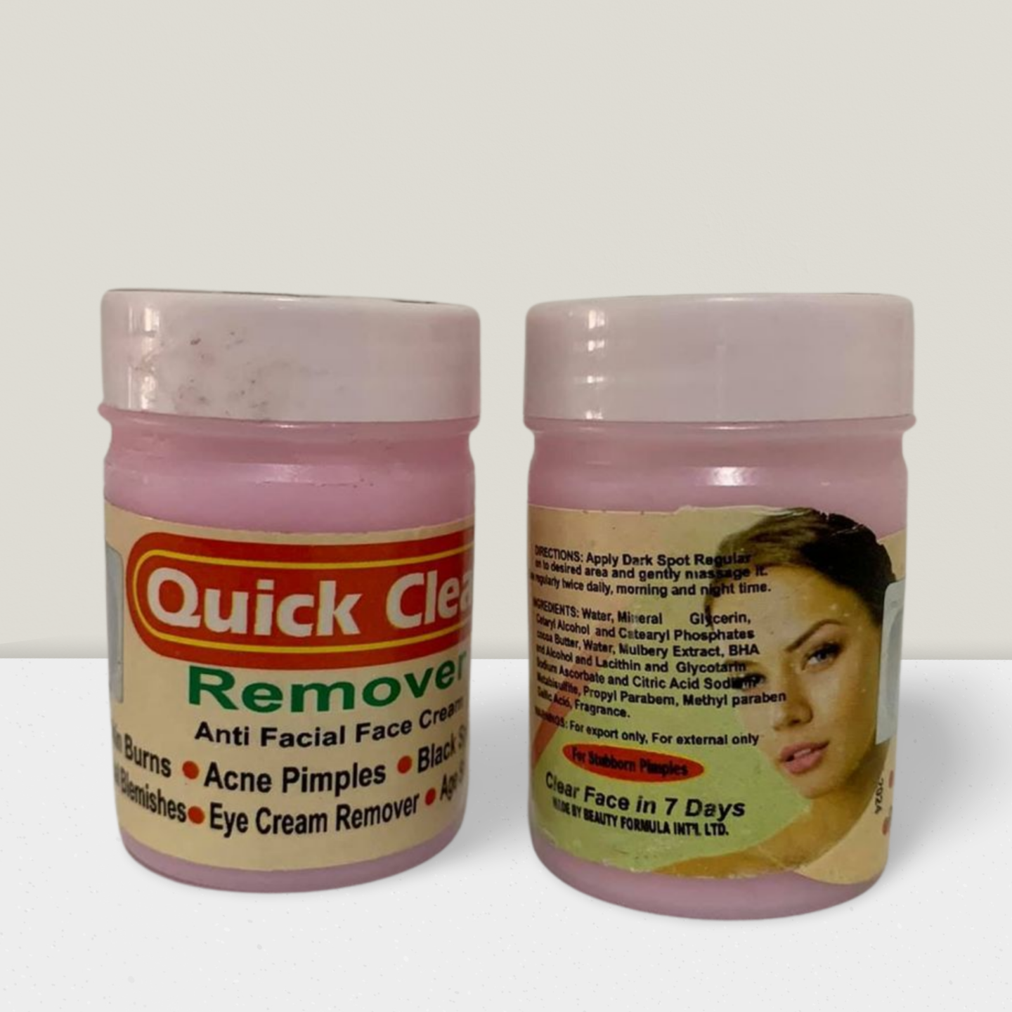 Quick clear remover crème visage