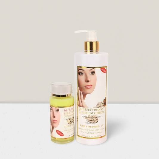 Duo lait et serum teint diamant glutathione comprimé